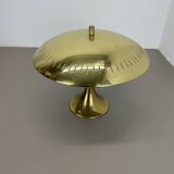 unique round  Brass Gino Sarfatti Style Ceiling Light Flushmount, Italy 1950s