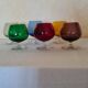 Coloured cognac glasses