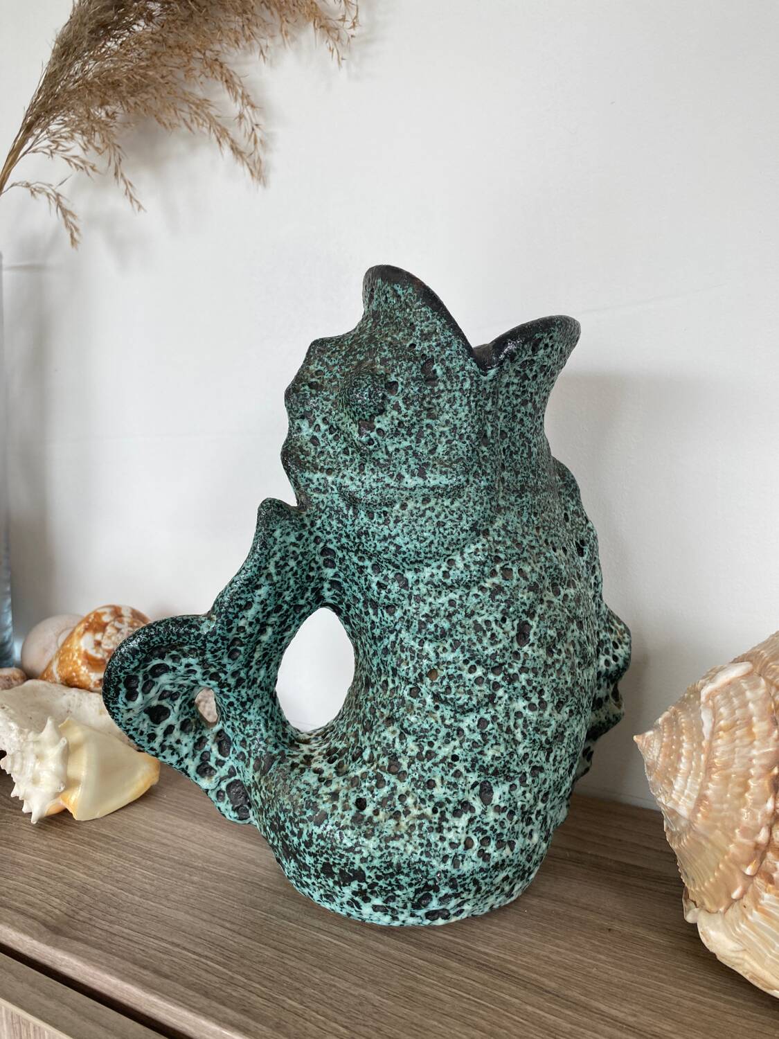 Vallauris zoomorphic fish vase