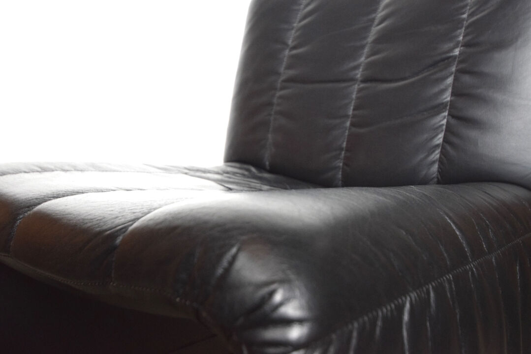 Fauteuil skaï vintage 1970