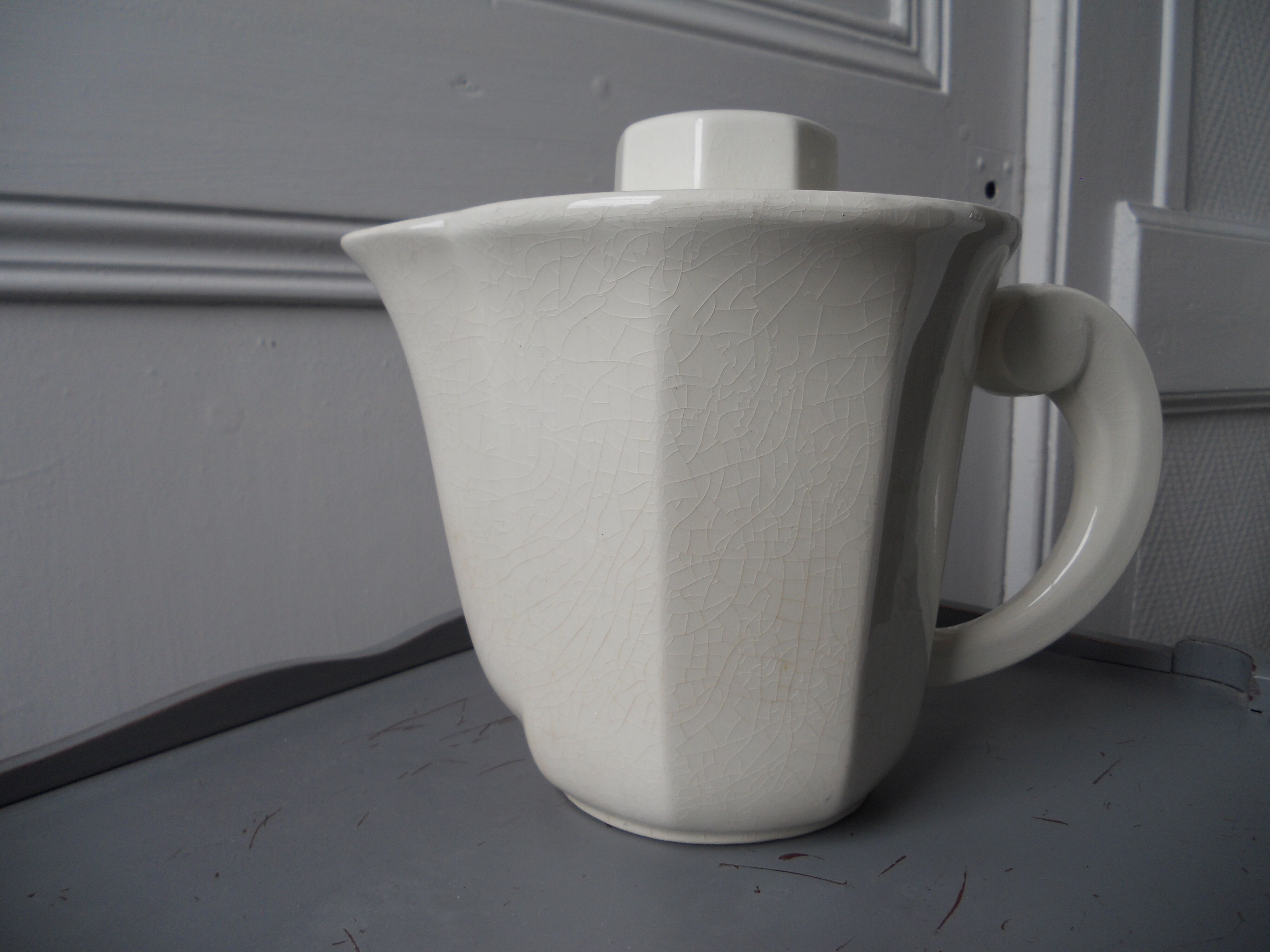 Art deco earthenware teapot