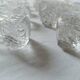 Set of 10 antique twisted moulded glass knife rests – Art Deco style