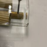 Brass Glass Sconces in a Fontana Arte  style
