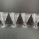 4 verres à vin Baccarat forme 11965 gravure mate 12117