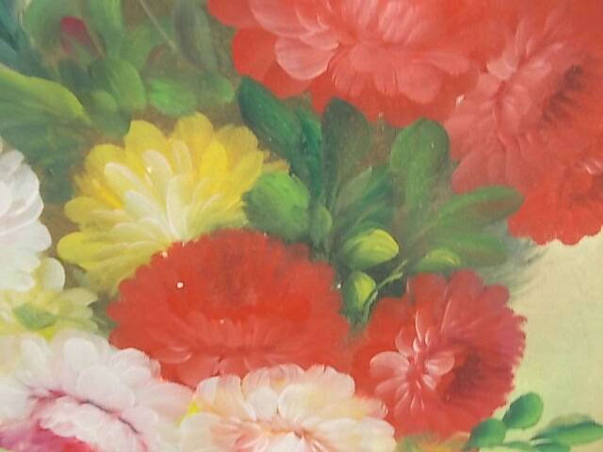 Grand tableau bouquet de fleurs  91,5 x 60,5