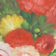 Grand tableau bouquet de fleurs  91,5 x 60,5