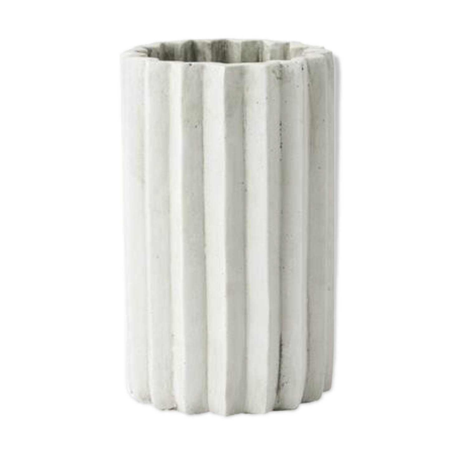 White cement vase 20cm