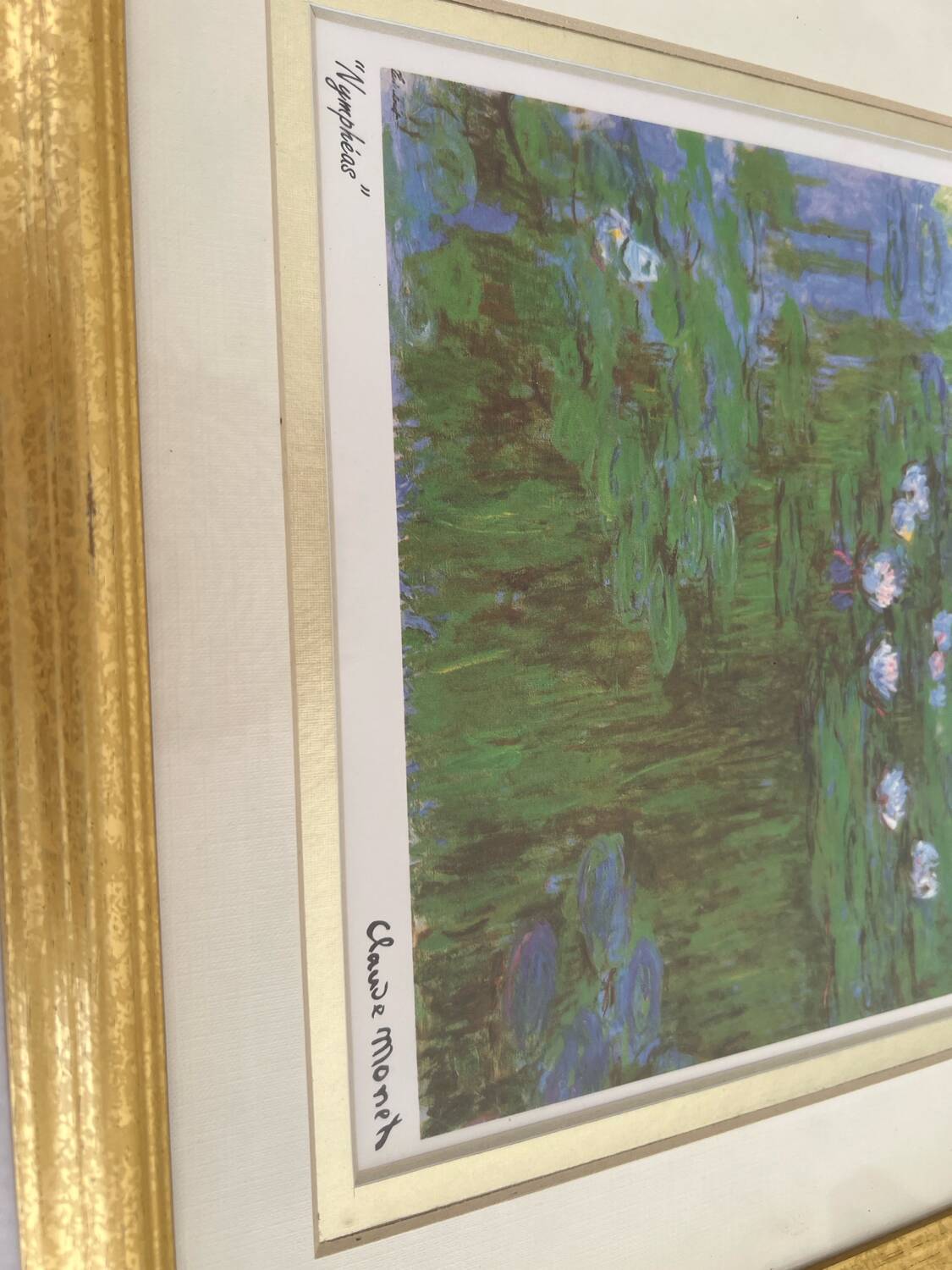 Painting "Water Lilies" copy of Claude Monet