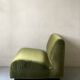 Olive green velvet armchair Slipper Chair Herman Miller USA 1970