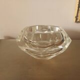 Cendrier en cristal taillé  à facettes vintage 70's