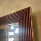 Miroir en bois et laiton, 80 cm