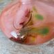 Single flower vase signed Gérard Torchaux, Art glass.