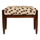 Mid Century GFM stool in Jacquard pattern by Dedar, E. Homa, Europe, 1960s