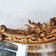 Large gilded mirror louis XV rockery  142x99cm