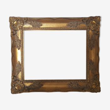 Gilded wood resin frame rebate: 24.5 cm x 30.5 cm