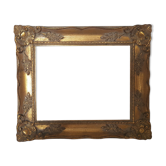 Cadre doré bois résine feuillure : 24.5 cm x 30.5 cm