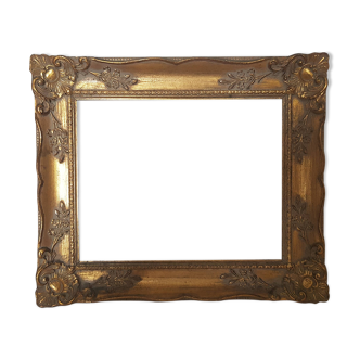 Gilded wood resin frame rebate: 24.5 cm x 30.5 cm