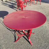 Table de jardin en fer riveté 111 cm de diamètre
