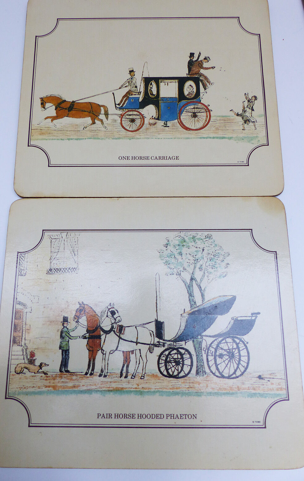 6 sets de table anglais et vintage