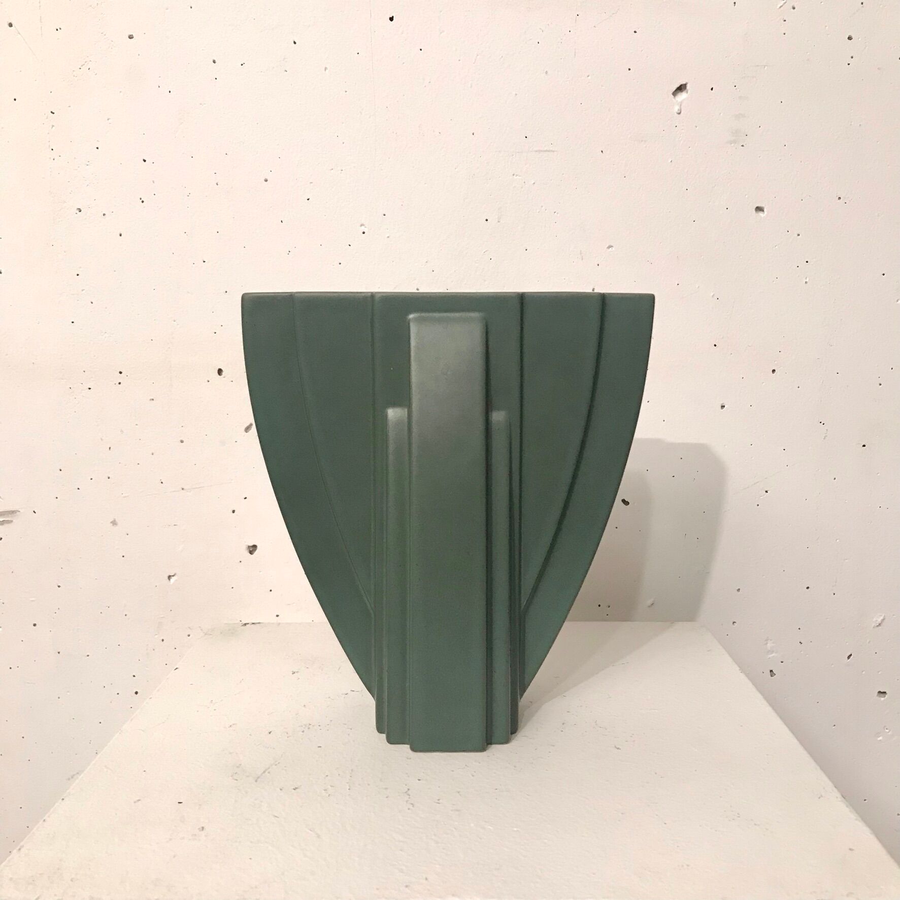 Geometric ceramic vase Claude Dumas 1980