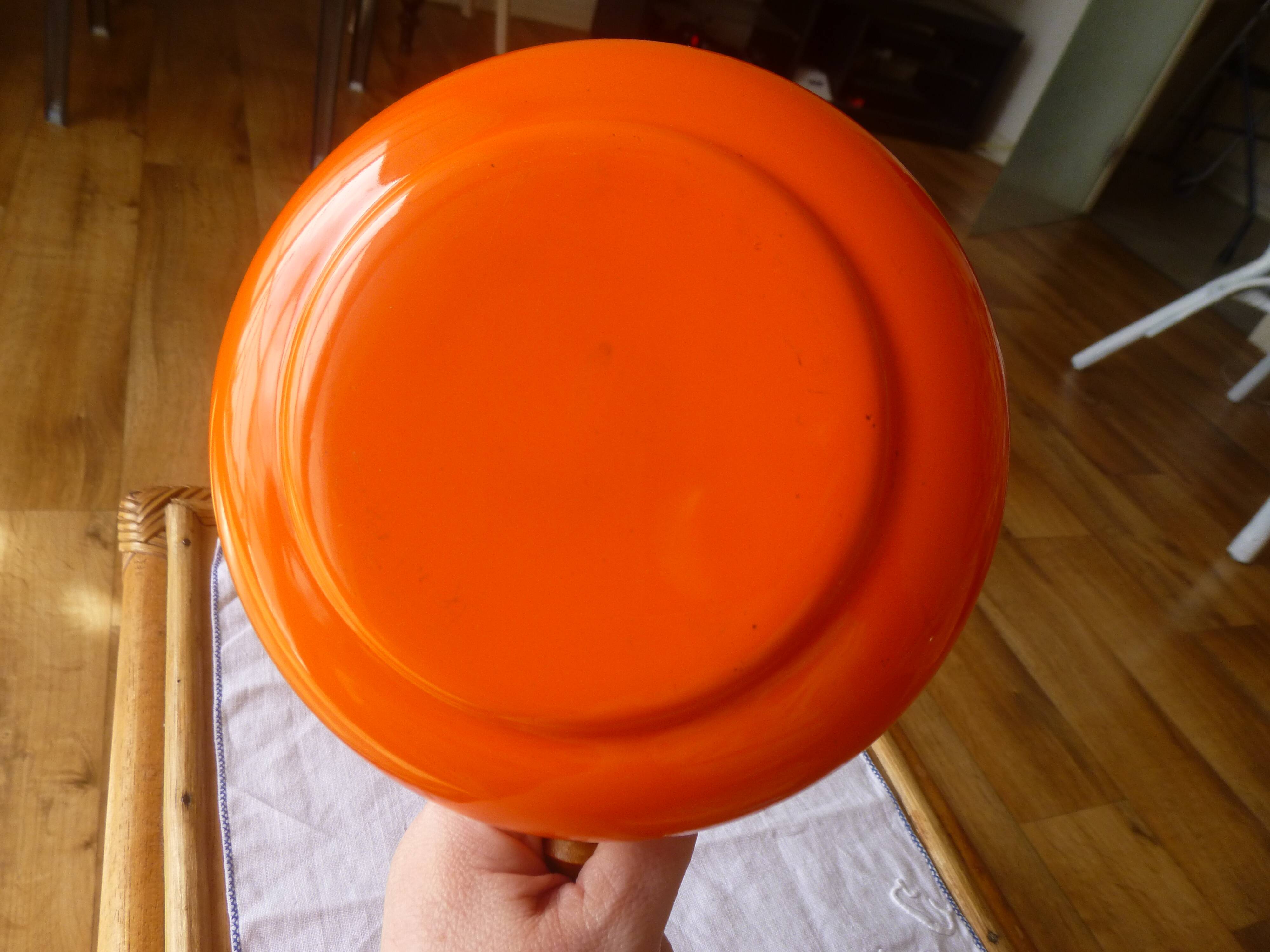 Enameled saucepan with lid 1970s