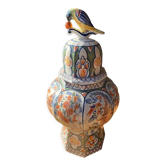 Potiche faience de desvres bird