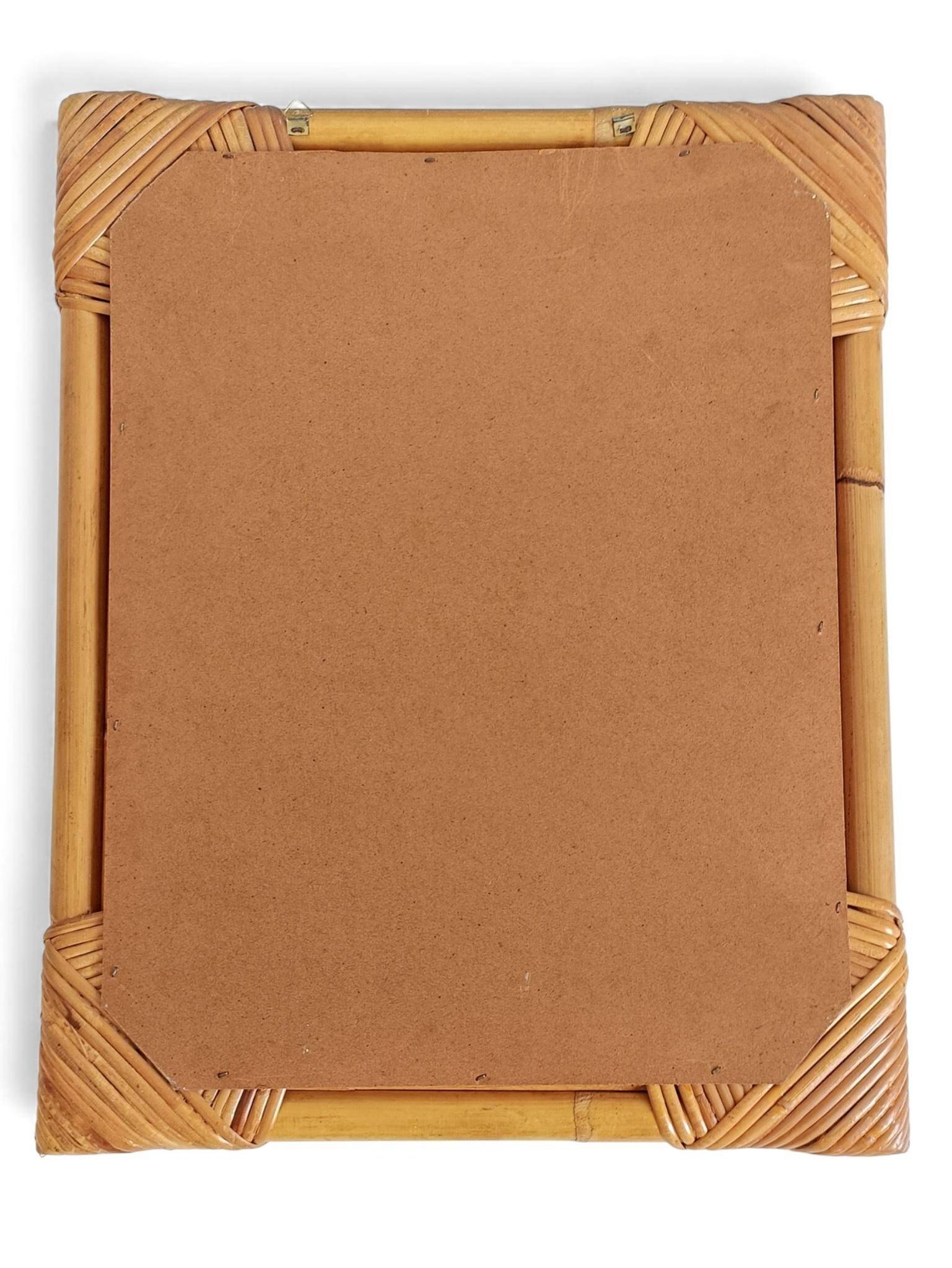 Miroir en bambou et rotin des années 1960 dans le style de la Côte d'Azur