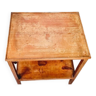 Old wooden serving console table / side table