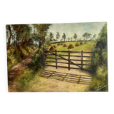 Oil on cardboard, early 20th century