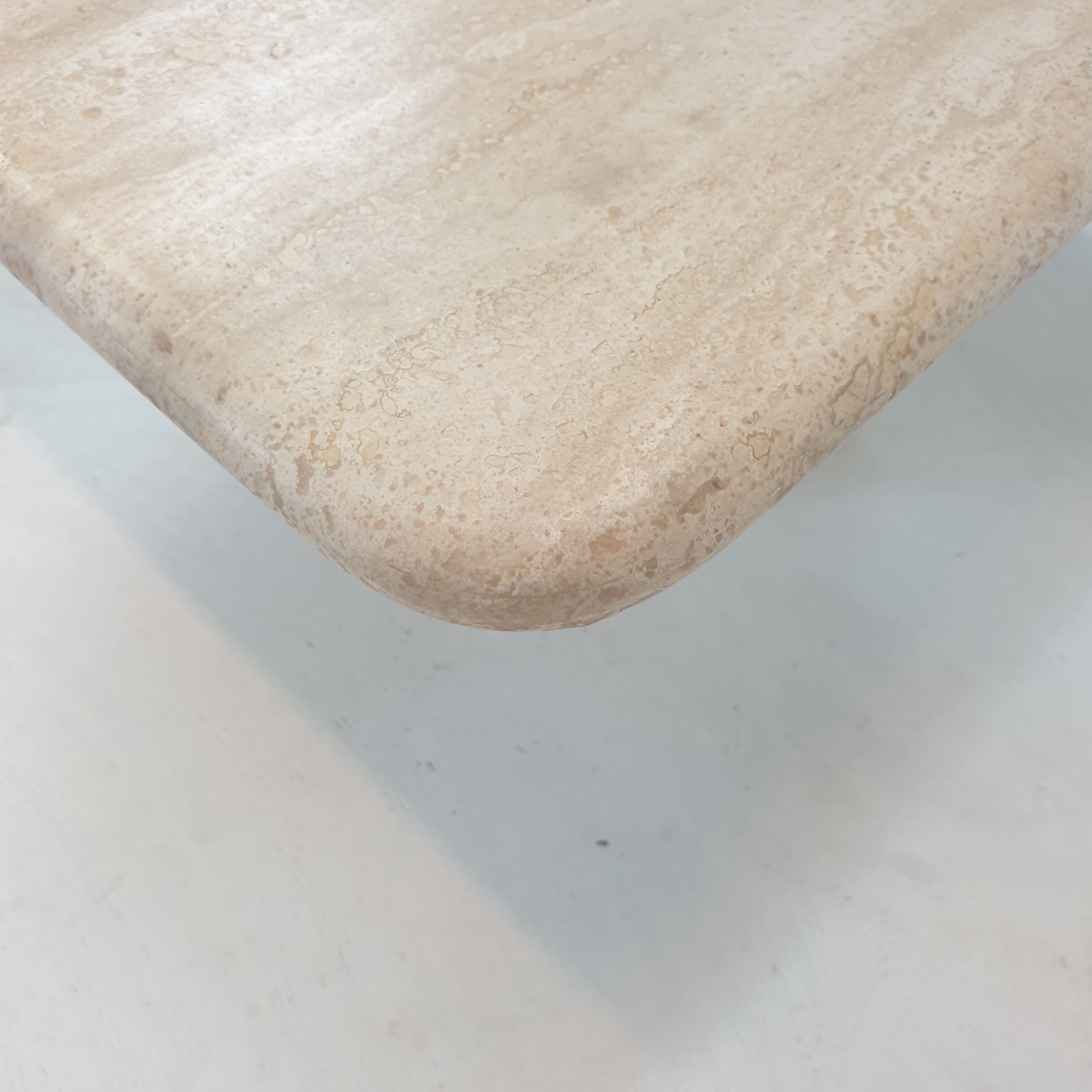 Italian Travertine Coffee Table, 1980s