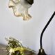 Delmas gooseneck lamp in brass with tulip globe