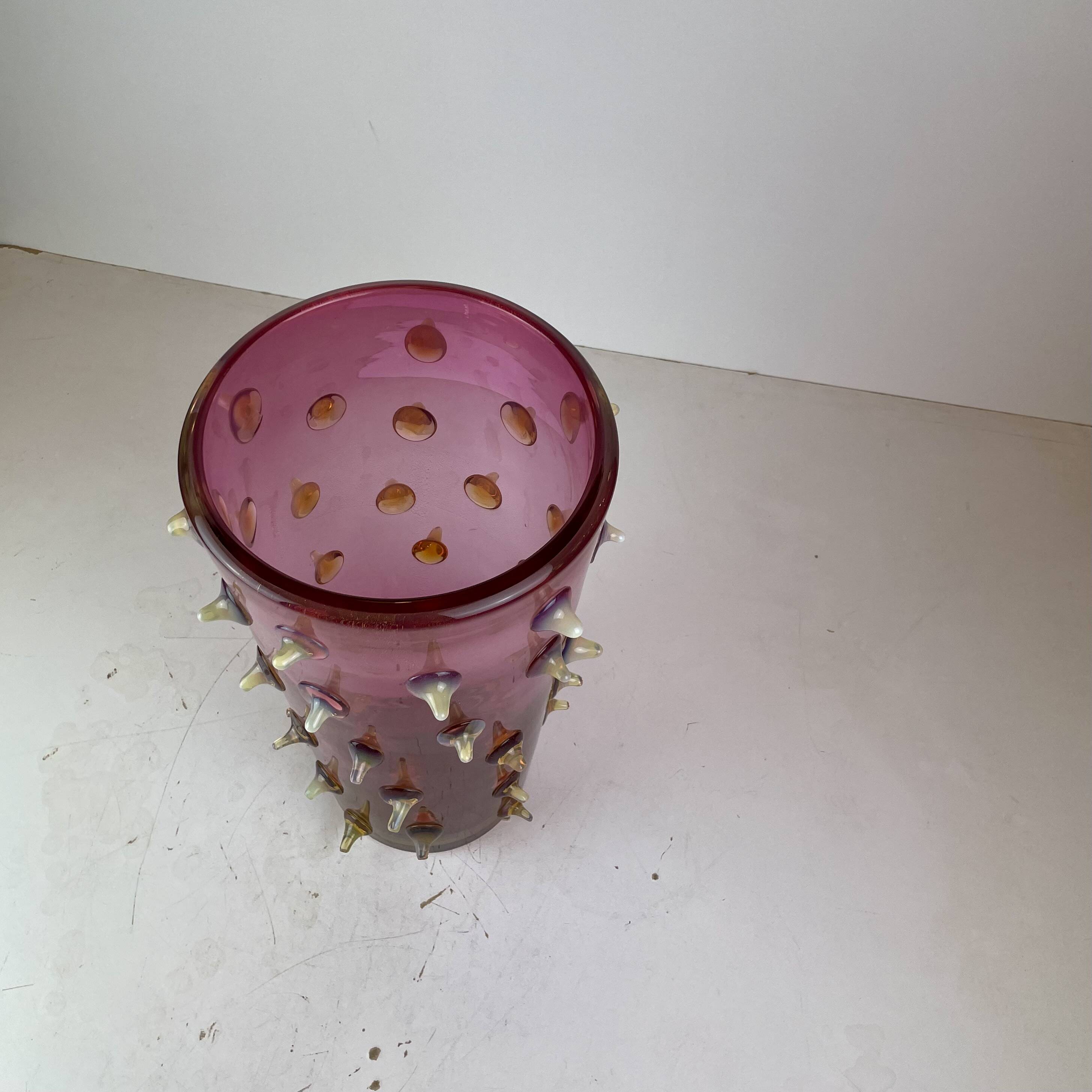Thorn Spikes Murano Glass Vase by Pino Signoretto, Italy, 1990s