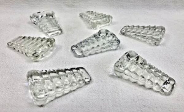 7 anciens porte couteaux cale assiette modèle bambou Portieux