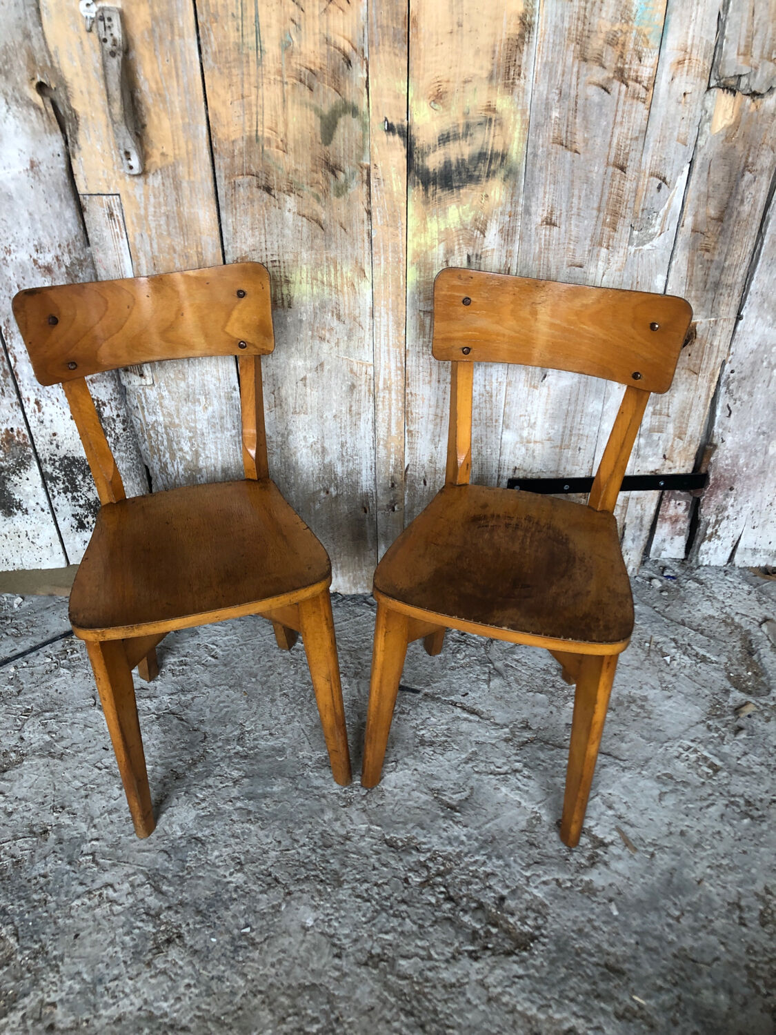Pair of bistro chair luterma vintage wood