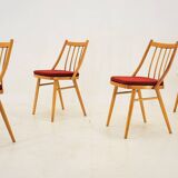 1960s Antonin Suman Beech Dining Chairs, Set of 4