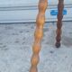 Solid wood tripod stool
