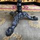 Oval bistro table in cast iron Carrara marble