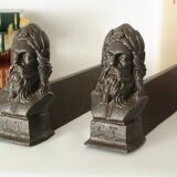 Pair of channels head of eastern bearded man