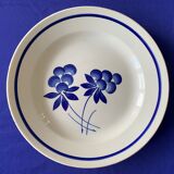 7 assiettes plates anciennes en faïence de Gien
