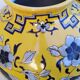 Pair of Chinese faience vases with Asian dragon decor in a Japonese style.
