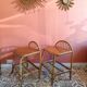 Vintage rattan bedside tables