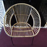 Chair rattan metal legs