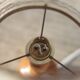 Vintage table lamp, vintage lamp, wooden base lamp with shade.
