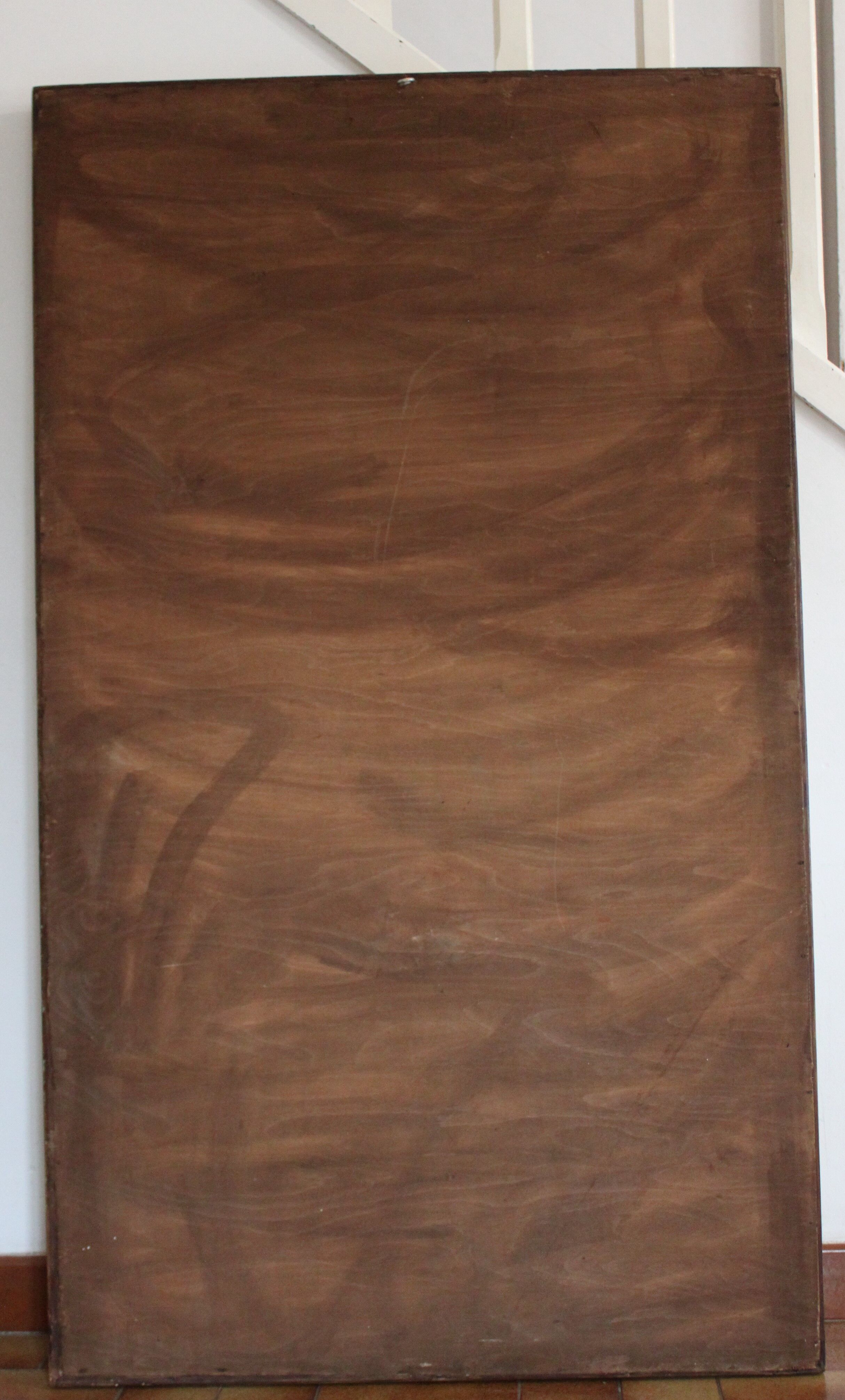 Golden gold leaf XIX mirror with an ancient bevelled ice cream 77x131cm