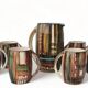 Vintage orangeade service in ceramic by "Fenice" from Albisola.