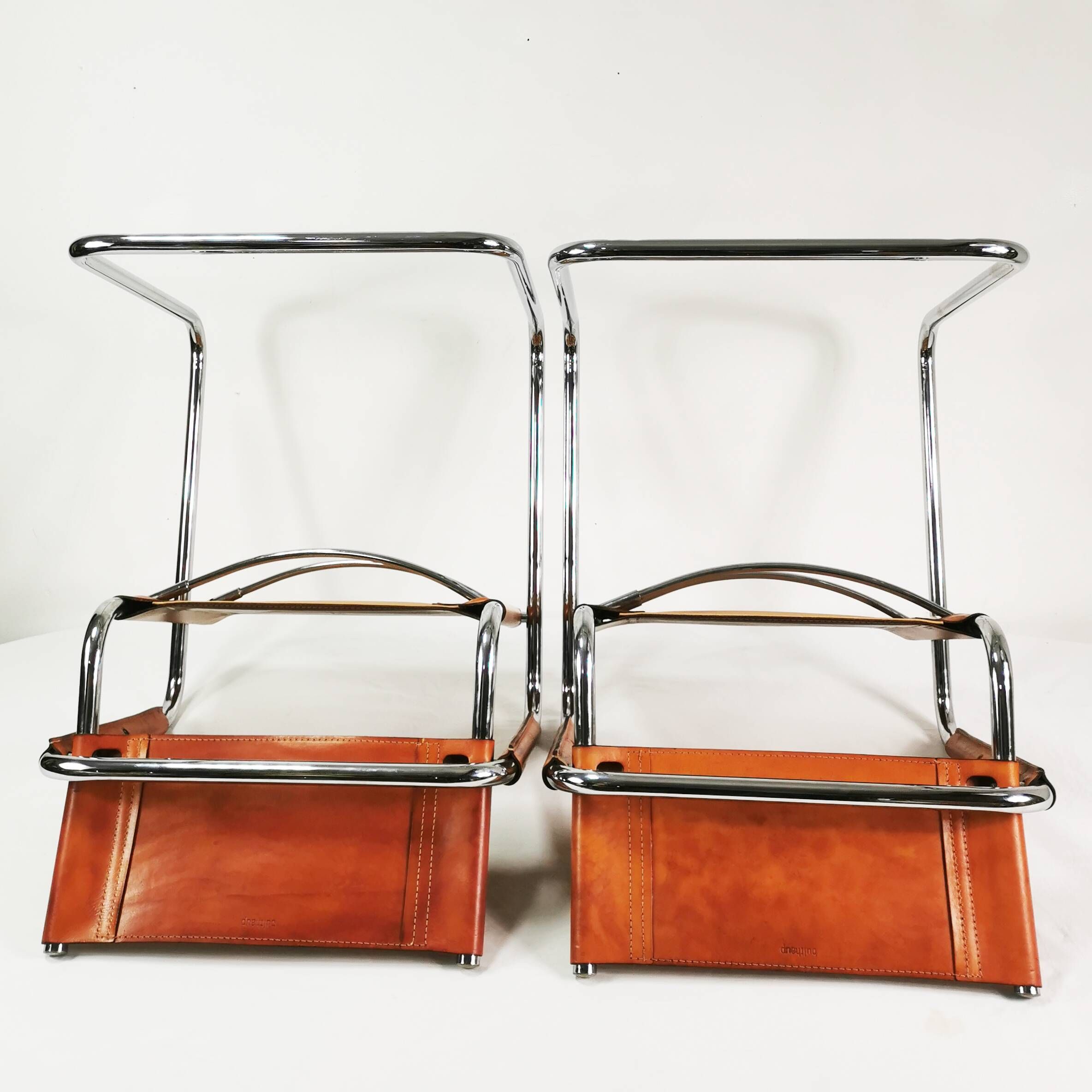 Pair of Bauhaus S34 chairs, designed by Mart Stam, Bulthaup, Germany, 1980s
