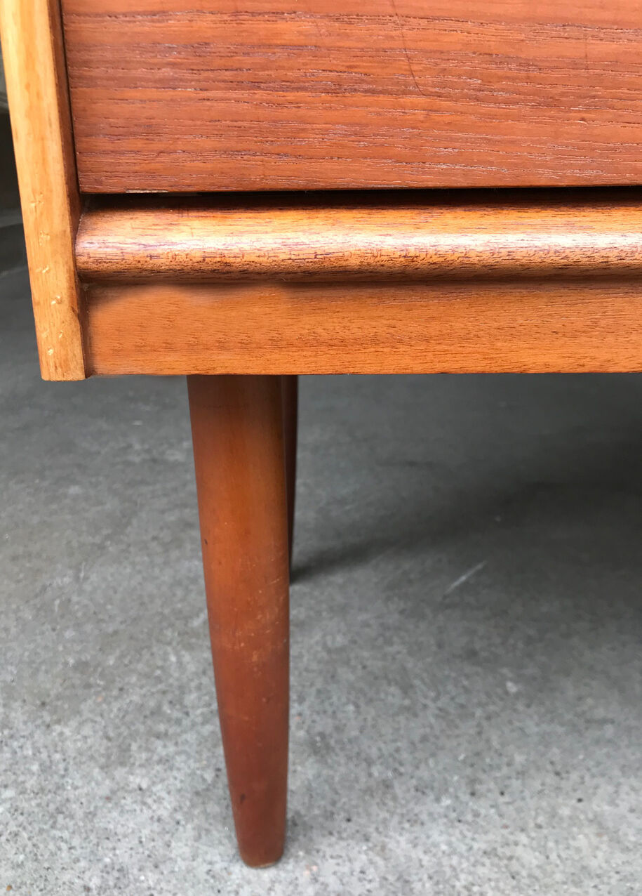 Tall teak chest of drawers from the 1960s