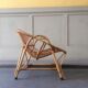 Fauteuil corbeille rotin vintage