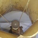 Bronze lamp and alabaster