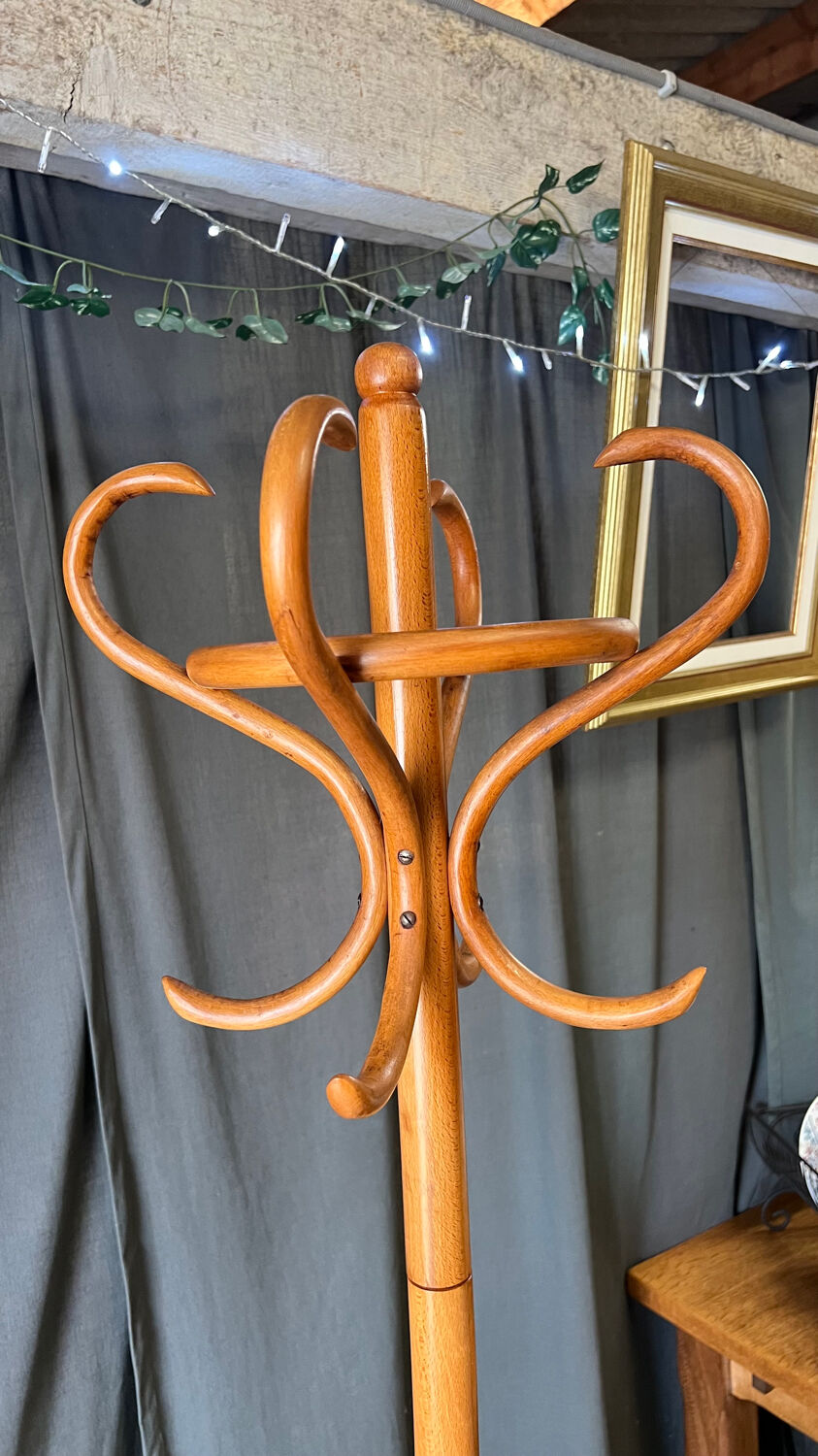 Vintage wooden parrot coat rack